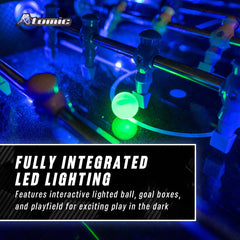 Atomic Azure LED Light Up Foosball Table